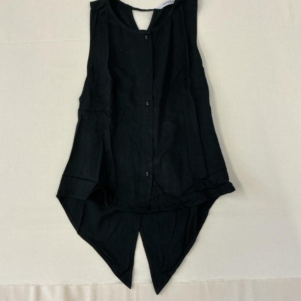 Europa sleeveless black blouse
